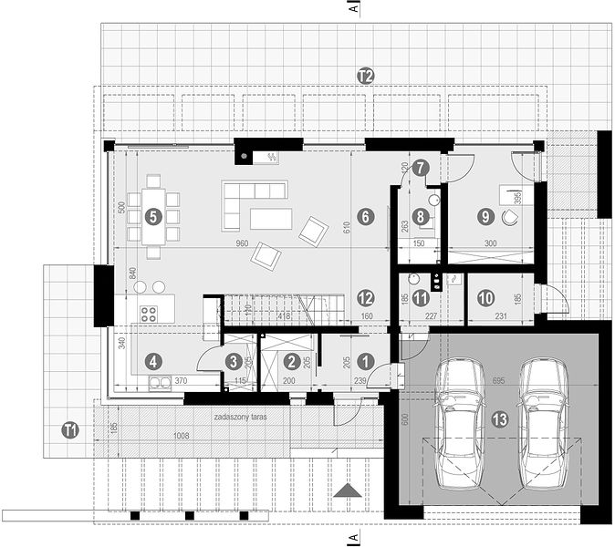 План 1 этажа дома KCD-5248-24 План 1 этажа дома KCD-5248-24