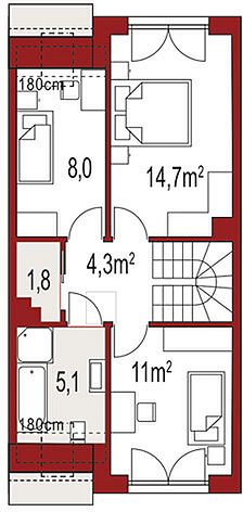 План 2 этажа дома IID-8673-49 План 2 этажа дома IID-8673-49