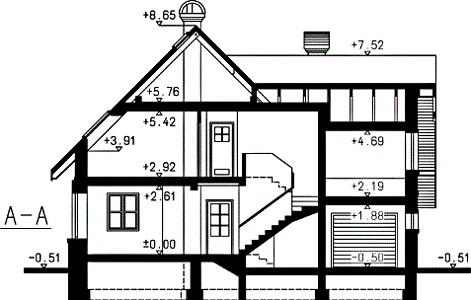 Фасад дома GDK-4436-65 Фасад дома GDK-4436-65